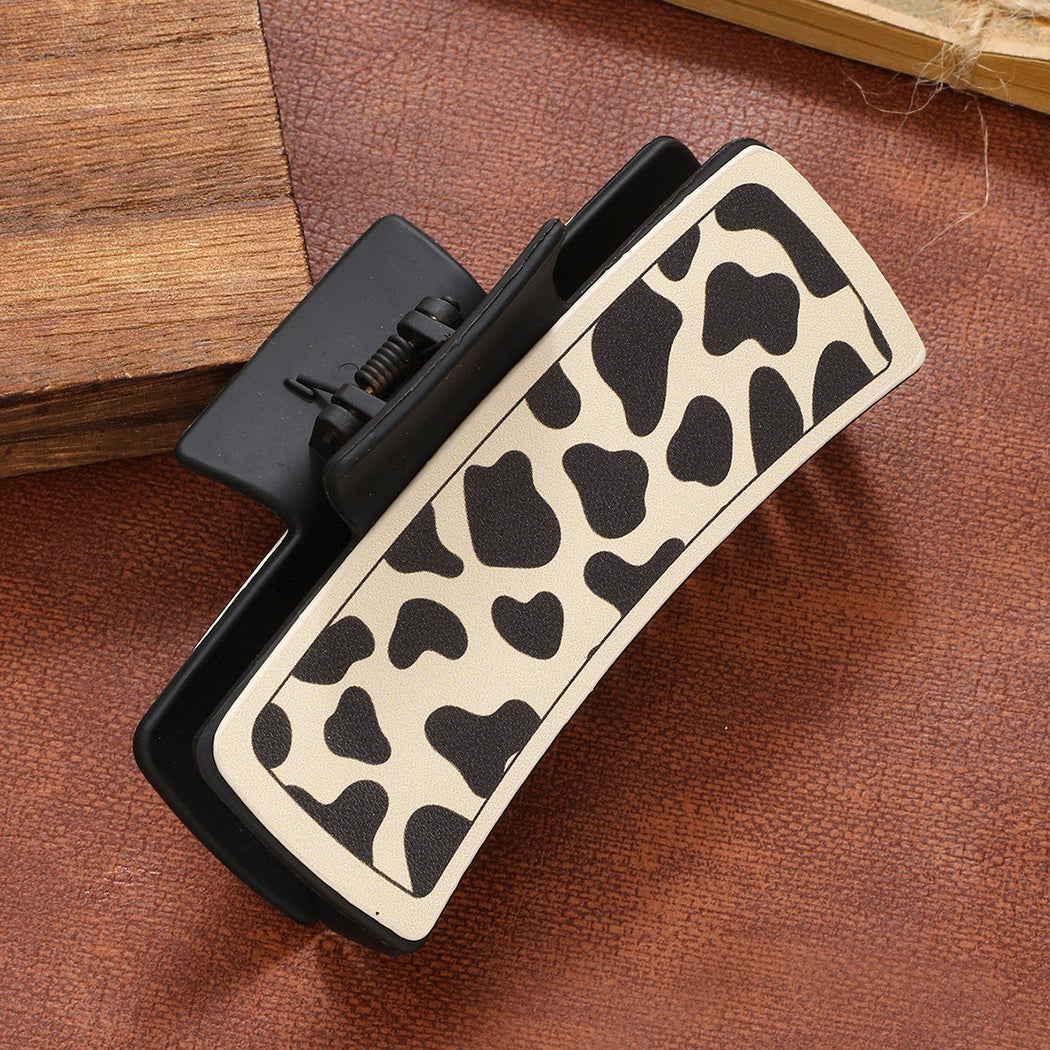 Beau - Neutral Western Print Hair Claw - independent variant view