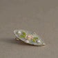 Beau - Green Floral Oval Hair Clip, detail view