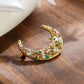 Brovia - Crescent Moon Clustered Detail Brooch, detail view