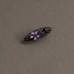 Beau - Purple Floral Oval Barrette, detail view