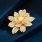 Brovia - Layered Lotus Brooch - view 3