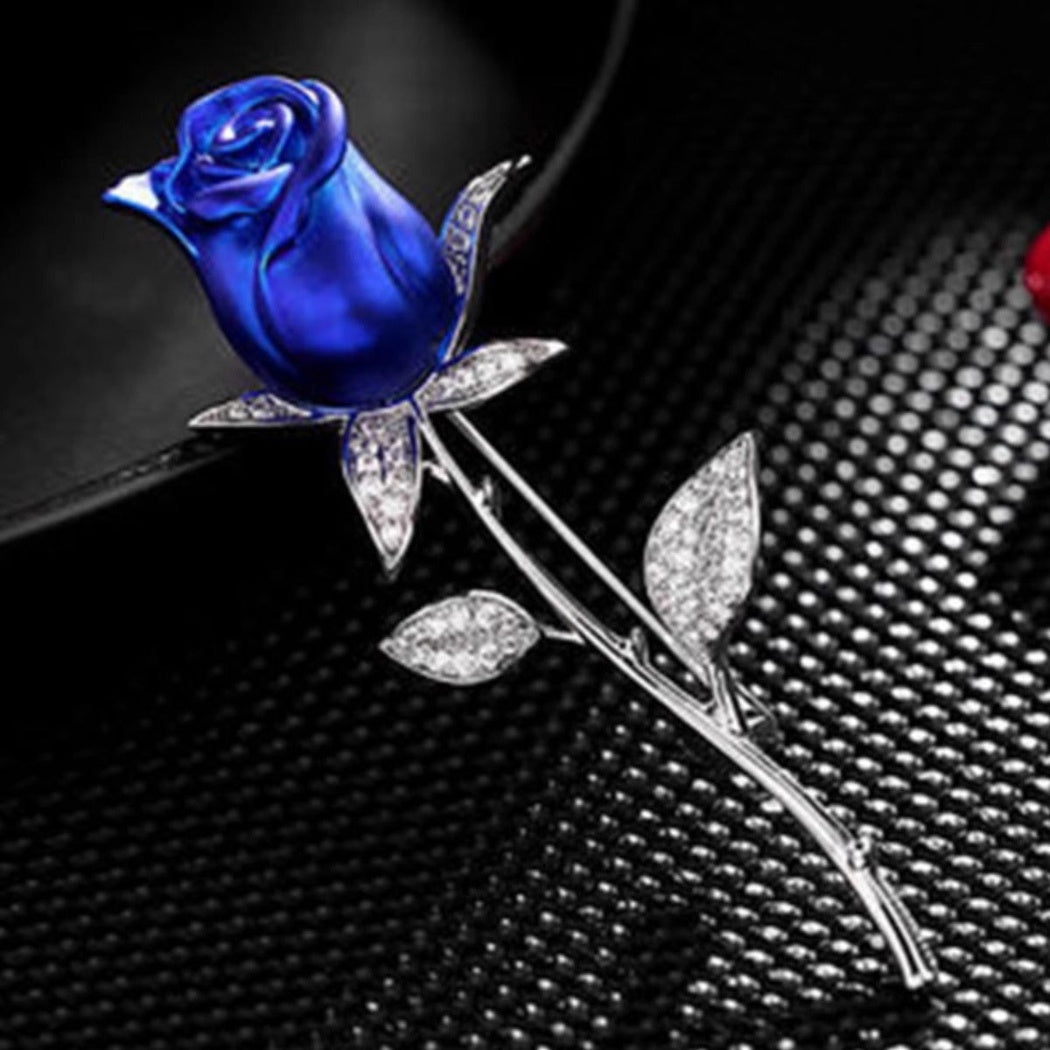 Brovia - Long Stem Rose Brooch - view 3