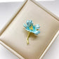 Brovia - Pastel Blossom Stem Brooch - view 3