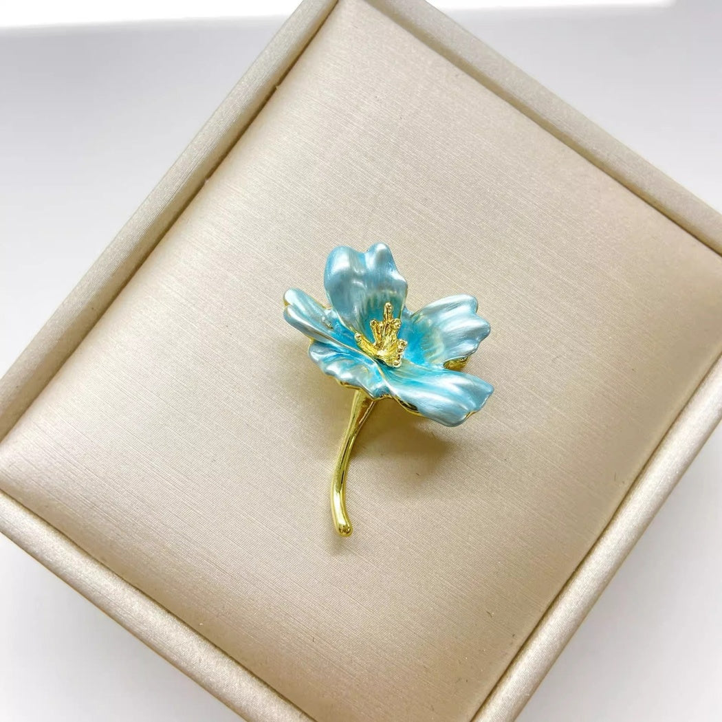 Brovia - Pastel Blossom Stem Brooch - view 3