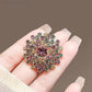 Multicolor dandelion brooch, detail view