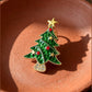 Brovia - Christmas Tree Star Brooch, detail view