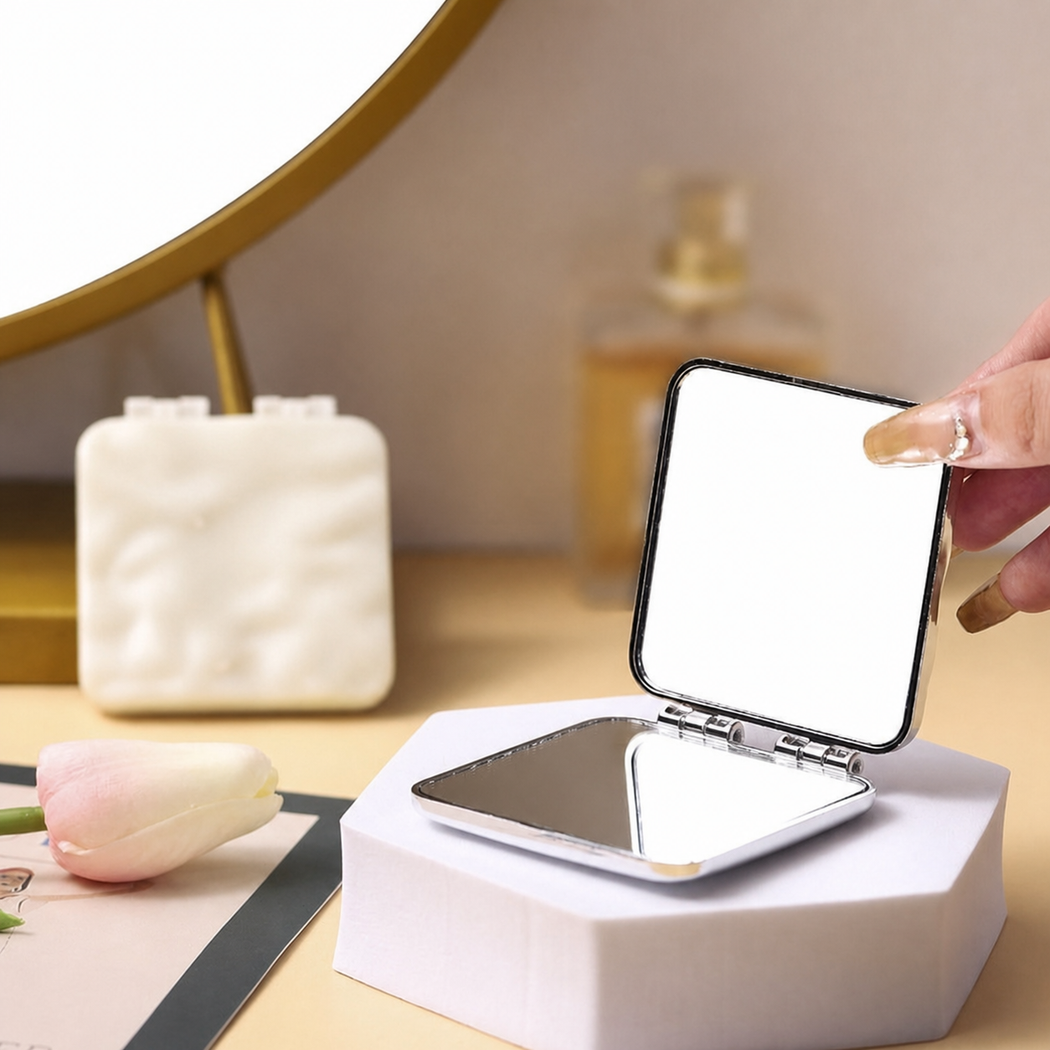 Mirroray - Hammered Square Folding Mirror - independent variant view