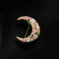 Brovia - Crescent Moon Clustered Detail Brooch, detail view