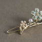 Beau - Floral Branch Bead Detail Hair Pin, detail view