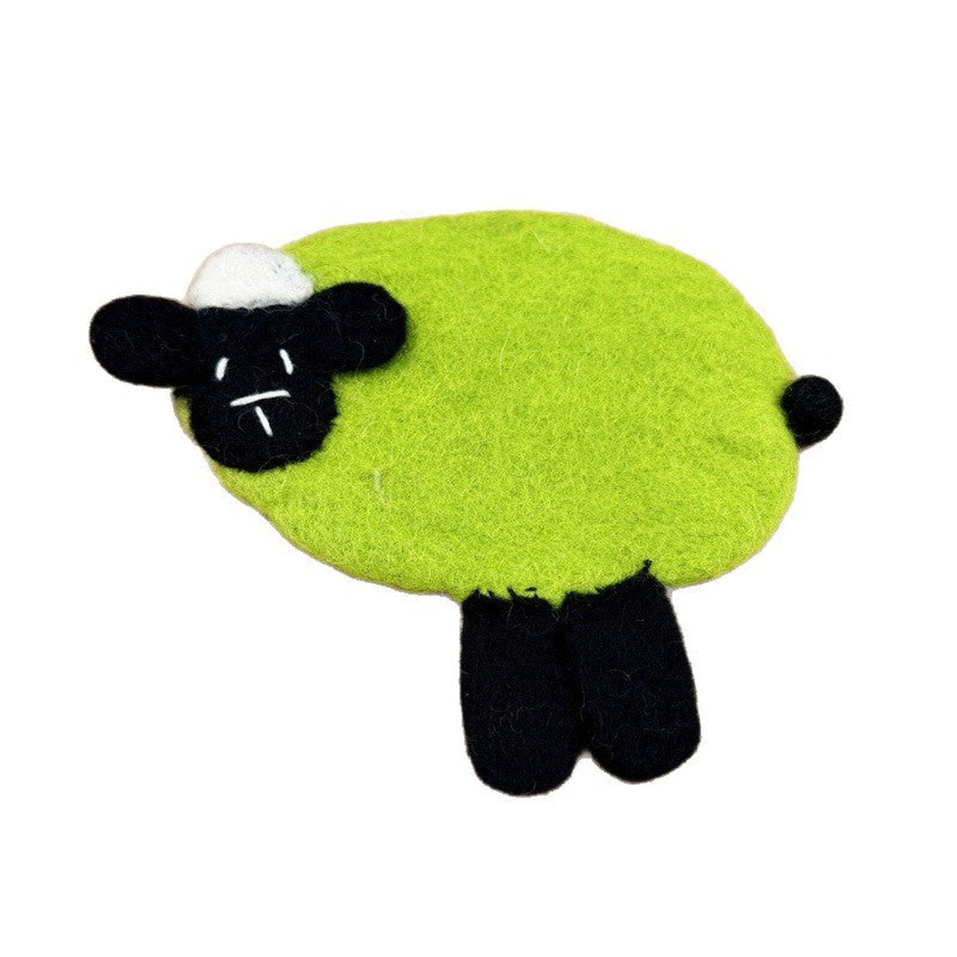 Feltery - Sheep Figure Round Coaster, detail view