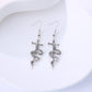 Earedge - Snake Wrapped Cross Drop Earrings, variant view
