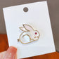 Brovia - White Rabbit Outline Brooch - view 4