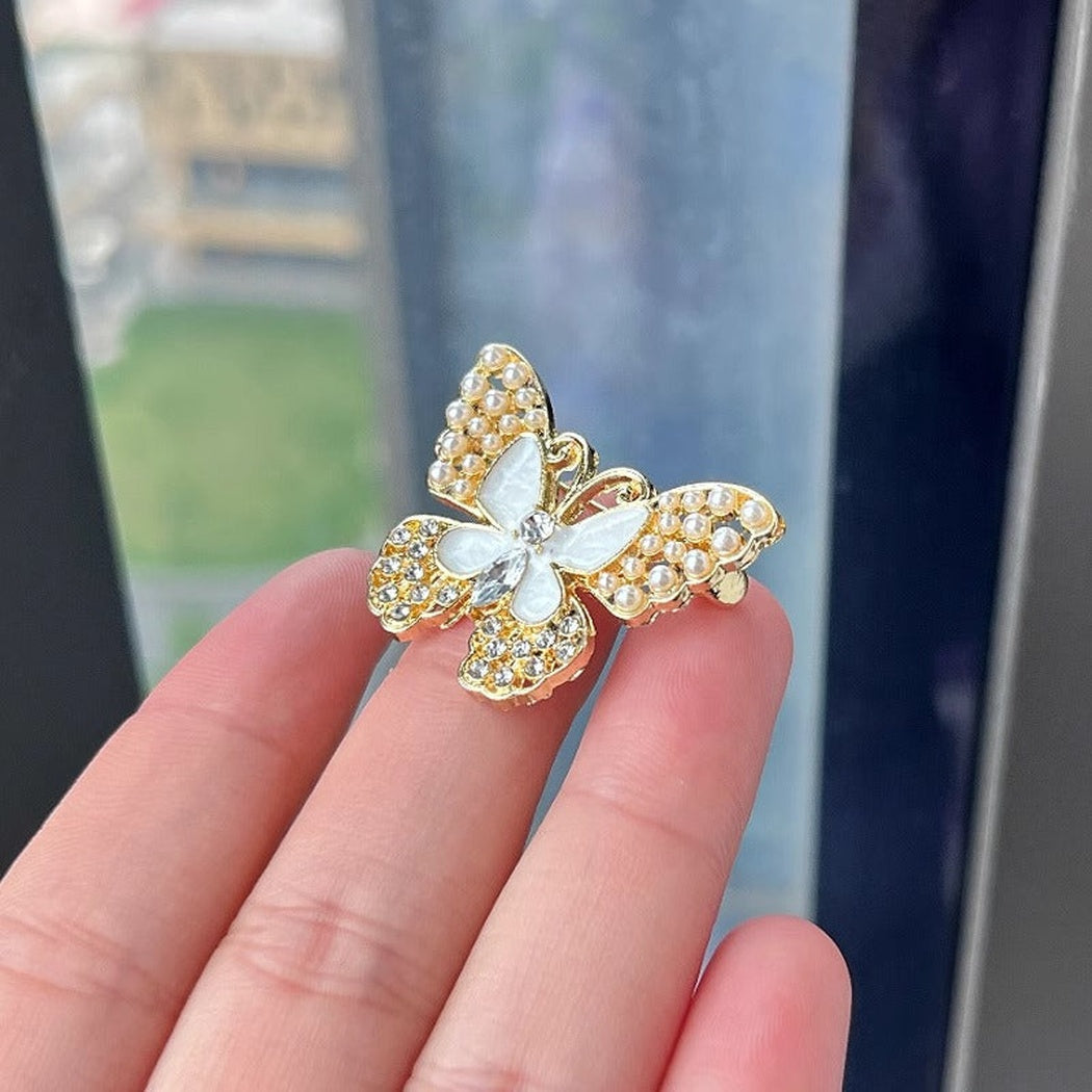 Brovia - White Layered Butterfly Brooch - view 4