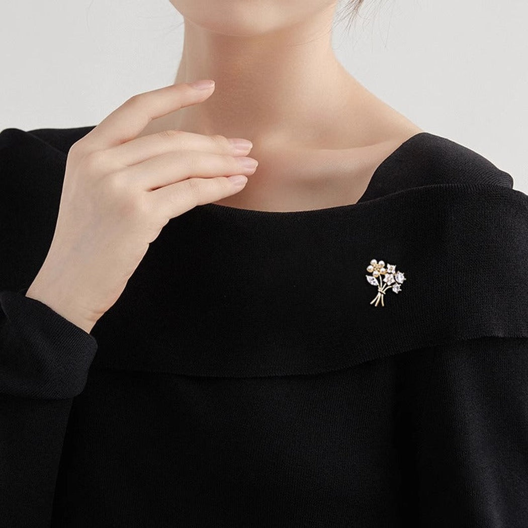 Brovia - Floral Bouquet Brooch - view 4