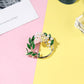 Brovia - Green Gardenia Wreath Brooch - view 4