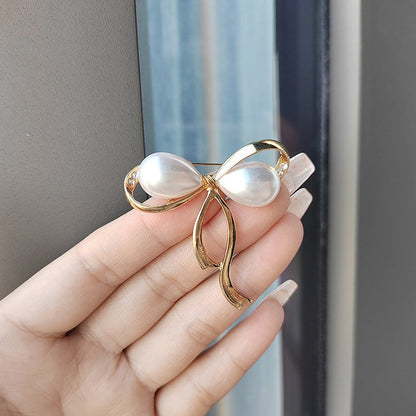 Brovia - Loop Bow Drop Brooch - view 4