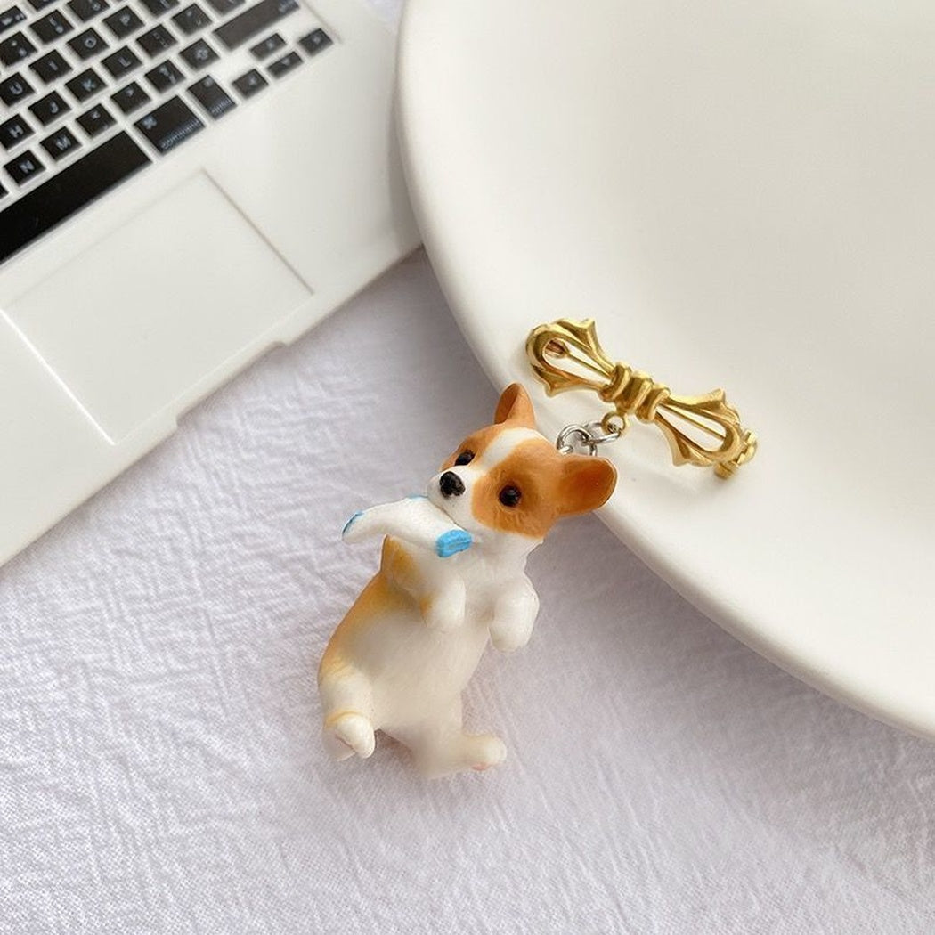 Brovia - Animal Bow Detail Brooch - view 4