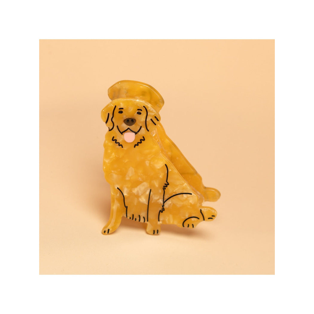 Beau - Cute Yellow Dog Hair Clip, variant view