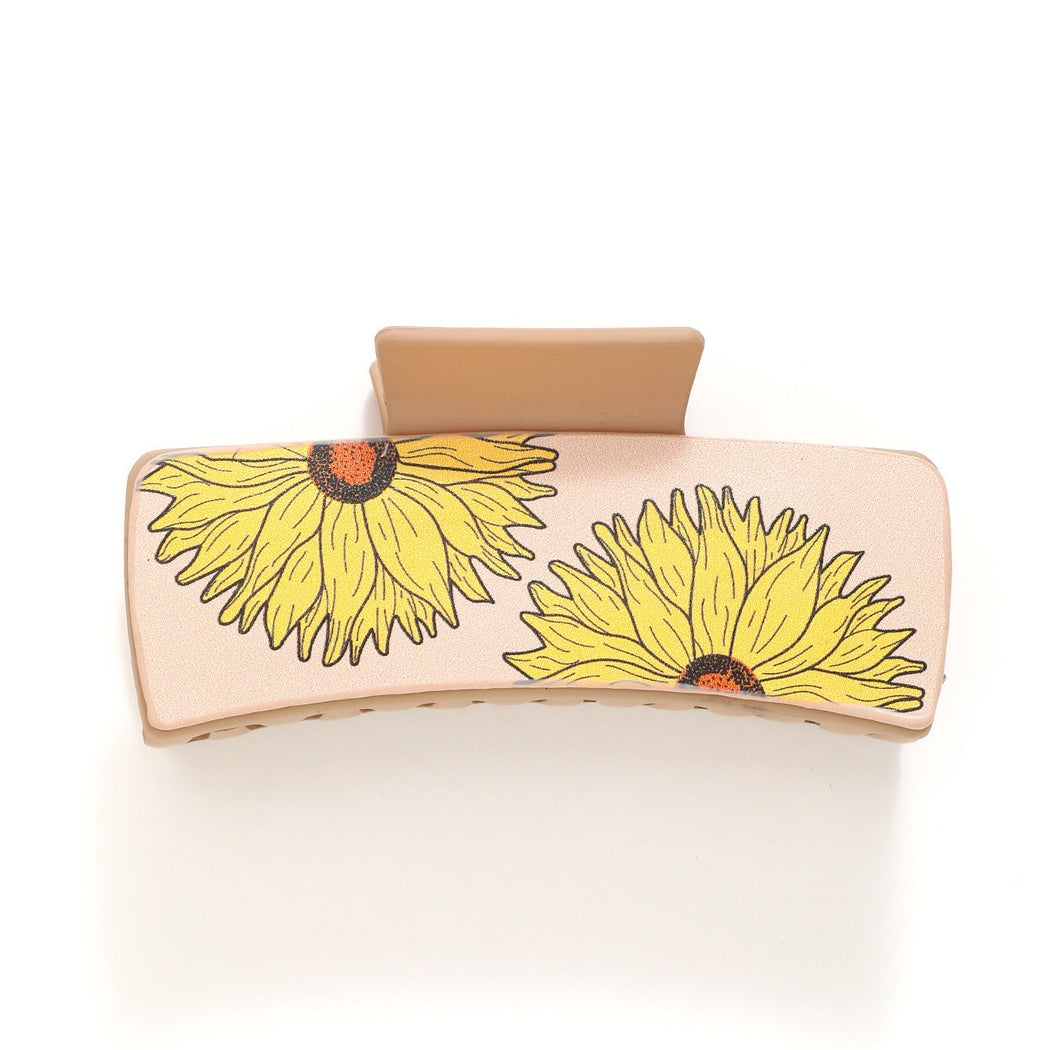 Beau - Neutral Western Print Hair Claw - independent variant view