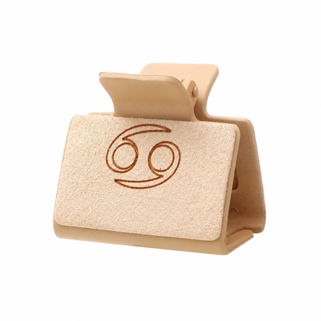 Western zodiac symbol hair claw - Cancer symbol view