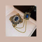Brovia - Dual Panel Draped Chain Brooch, variant view
