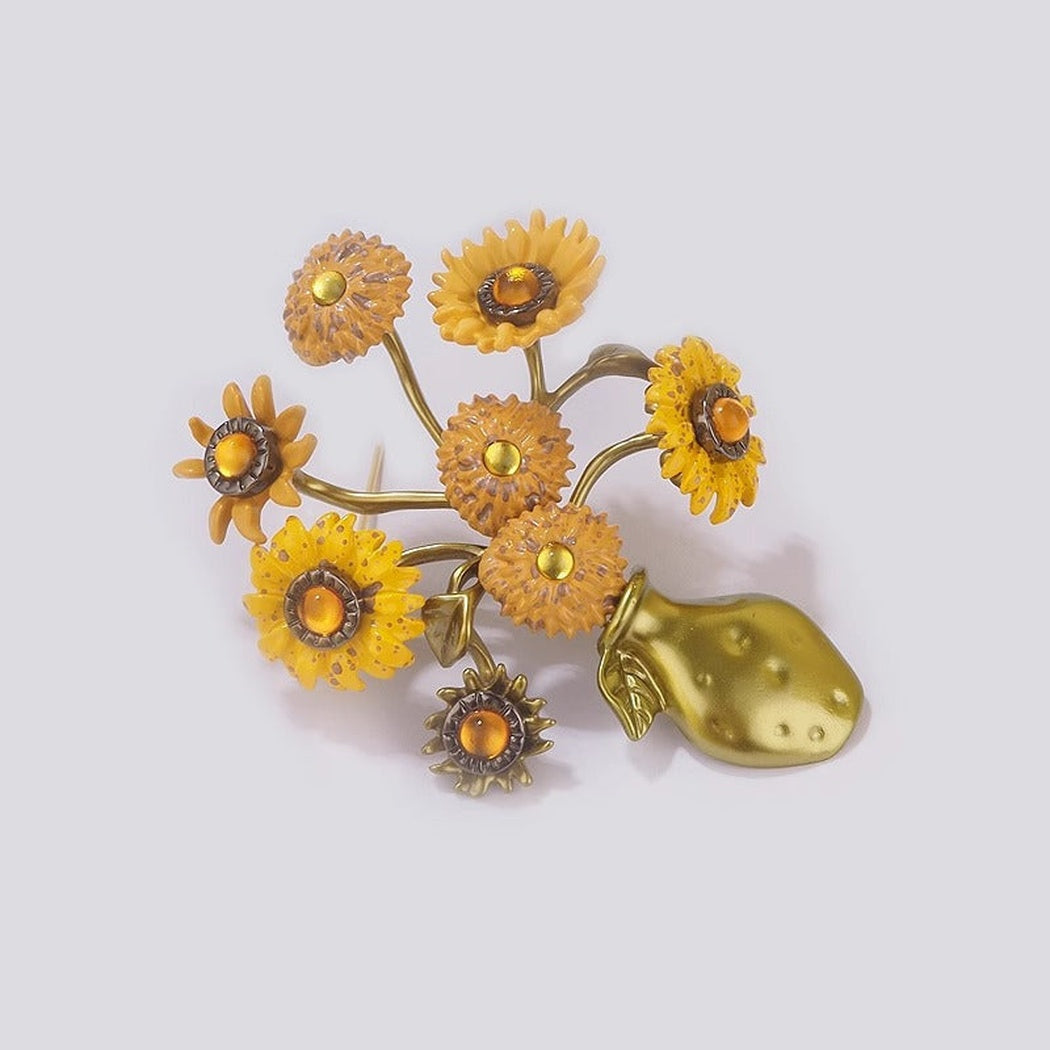 Brovia - Sunflower Vase Brooch - view 5