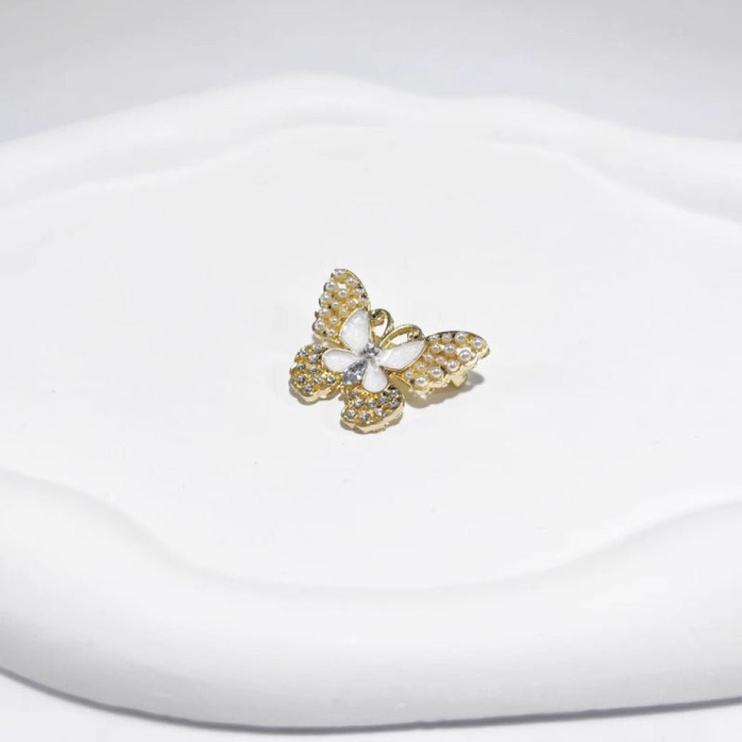 Brovia - White Layered Butterfly Brooch - view 5