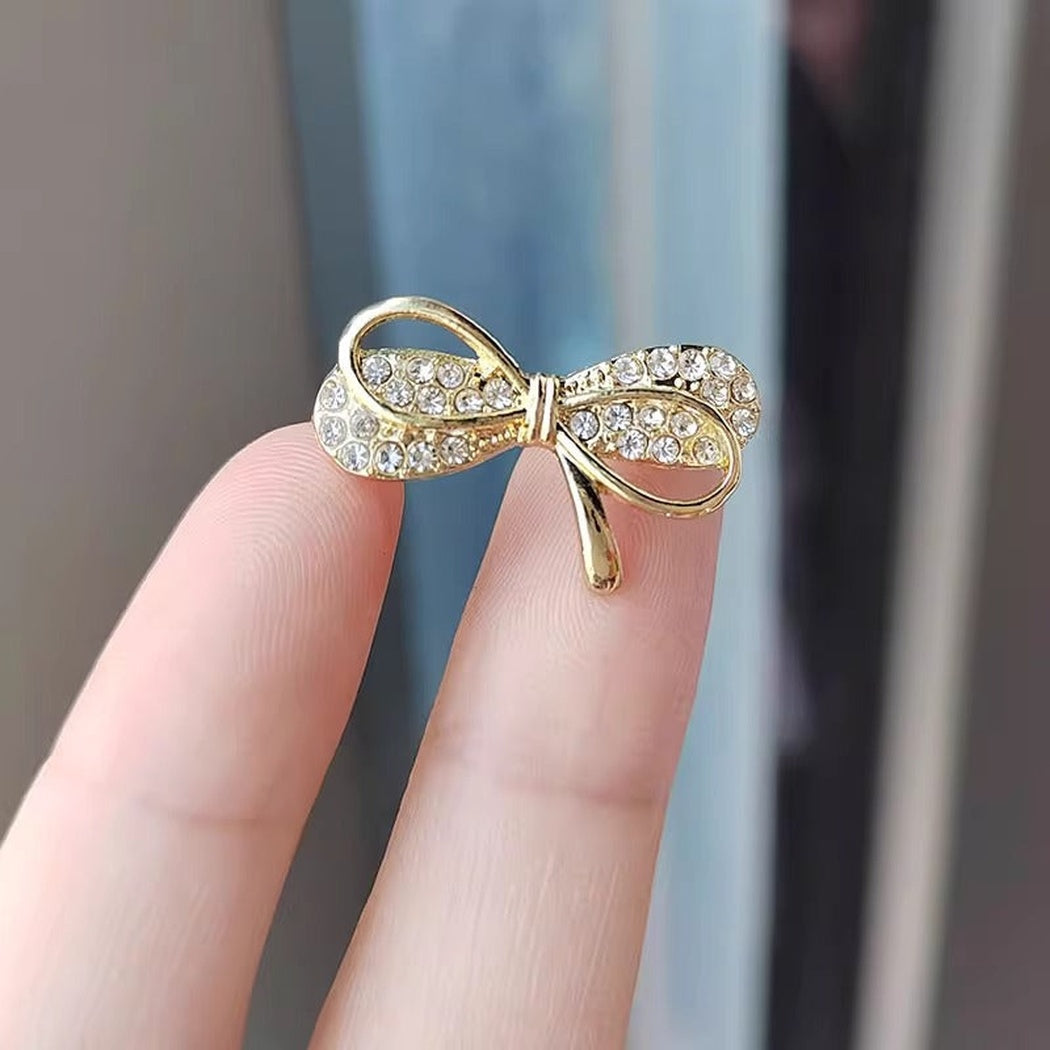 Brovia - Gold Loop Bow Brooch - view 5