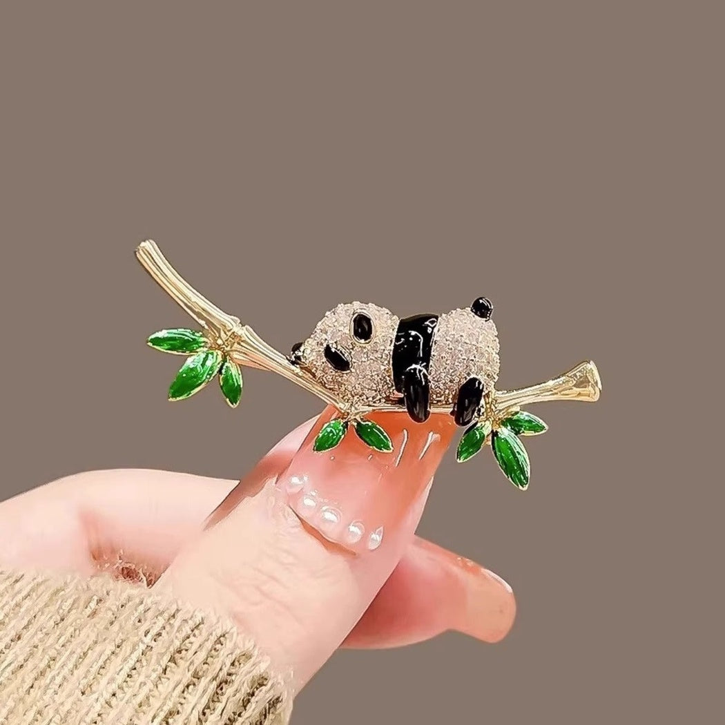 Brovia - Panda Bamboo Branch Brooch - view 5