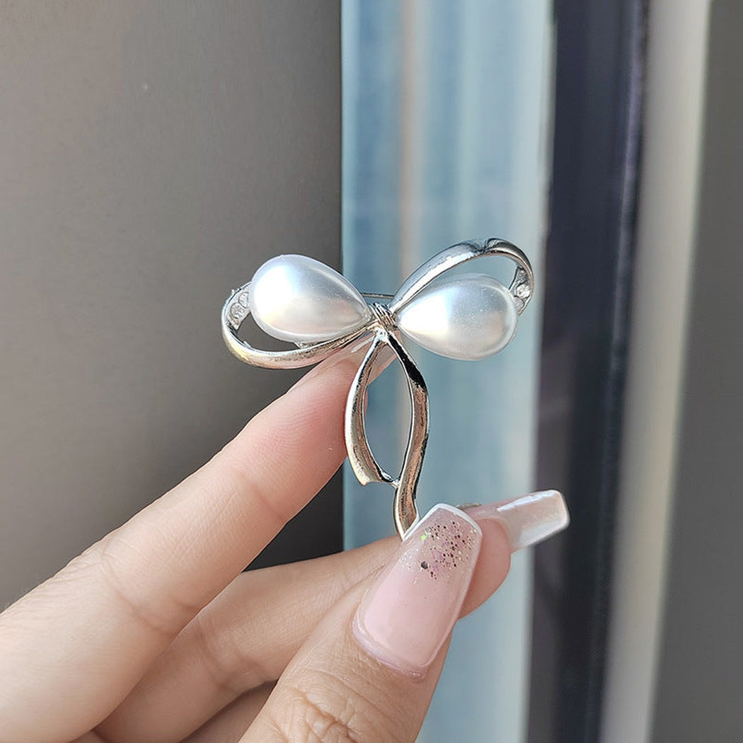 Brovia - Loop Bow Drop Brooch - view 5