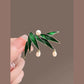 Brovia - Bamboo Leaf Dangle Brooch - view 5