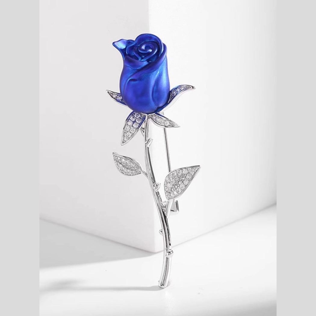 Brovia - Long Stem Rose Brooch - view 5