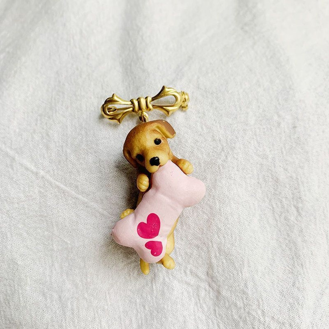 Brovia - Animal Bow Detail Brooch - view 5