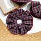 Gifty - Purple-red Plaid Hair Ring
