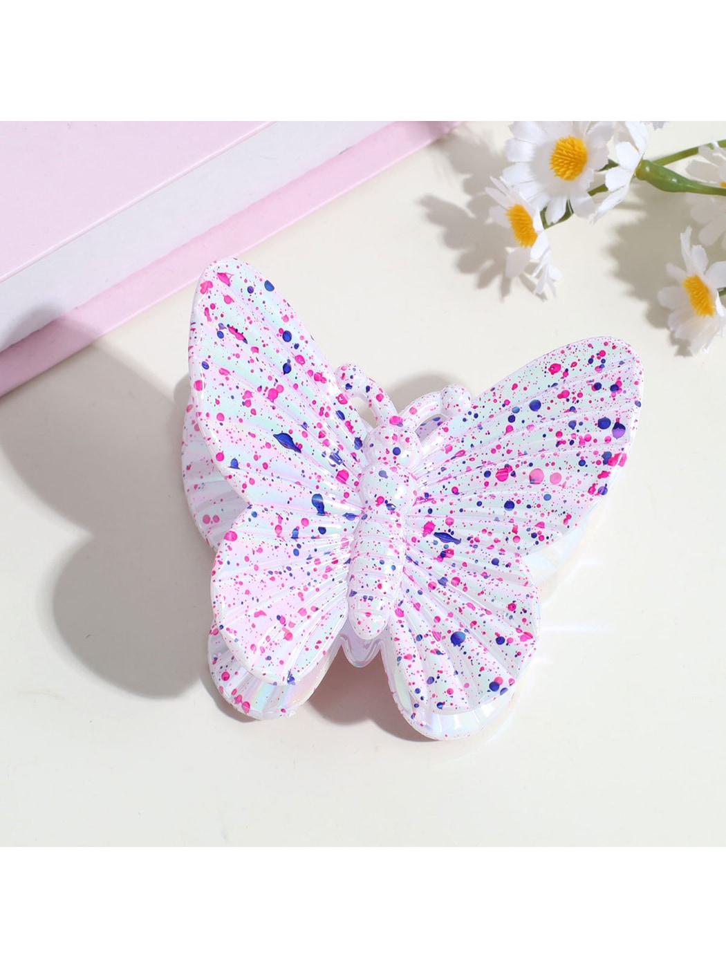 Beau - Printed Butterfly Plastic Fashion Hair Claw Clip