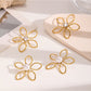 Earedge - Chic Openwork Flower Earrings