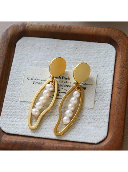 Earedge - Vintage Geometric Drop Detail Stud Earrings