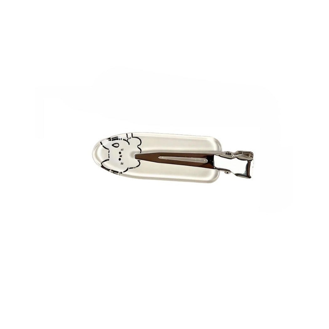 Beau - Cat Character Clear Snap Hair Clip, variant view