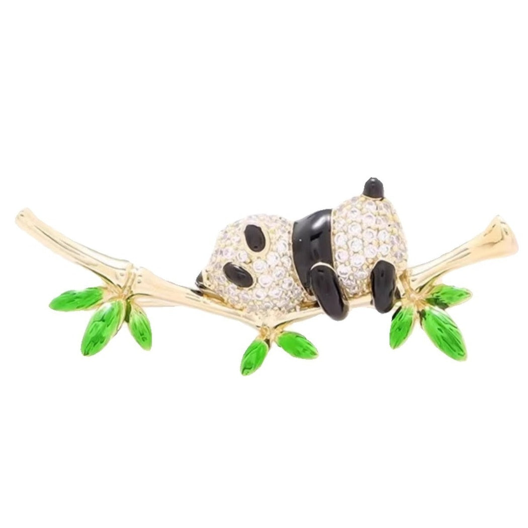 Brovia - Panda Bamboo Branch Brooch - view 6