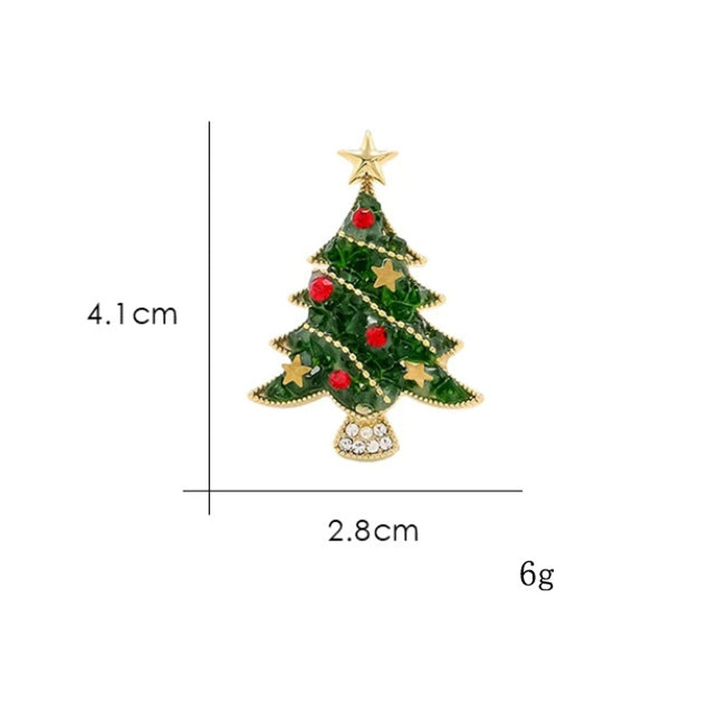 Brovia - Christmas Tree Star Brooch, detail view