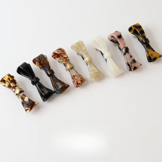Beau - Glossy Bow Acetate Hair Clip