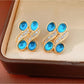 Nozari - Retro Oval Geometric Rhinestone Accent Necklace