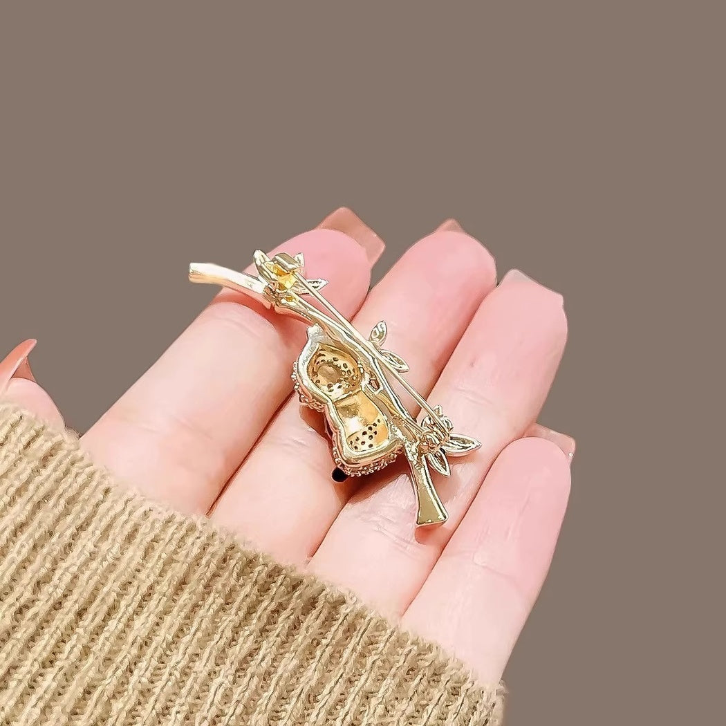 Brovia - Panda Bamboo Branch Brooch - view 7