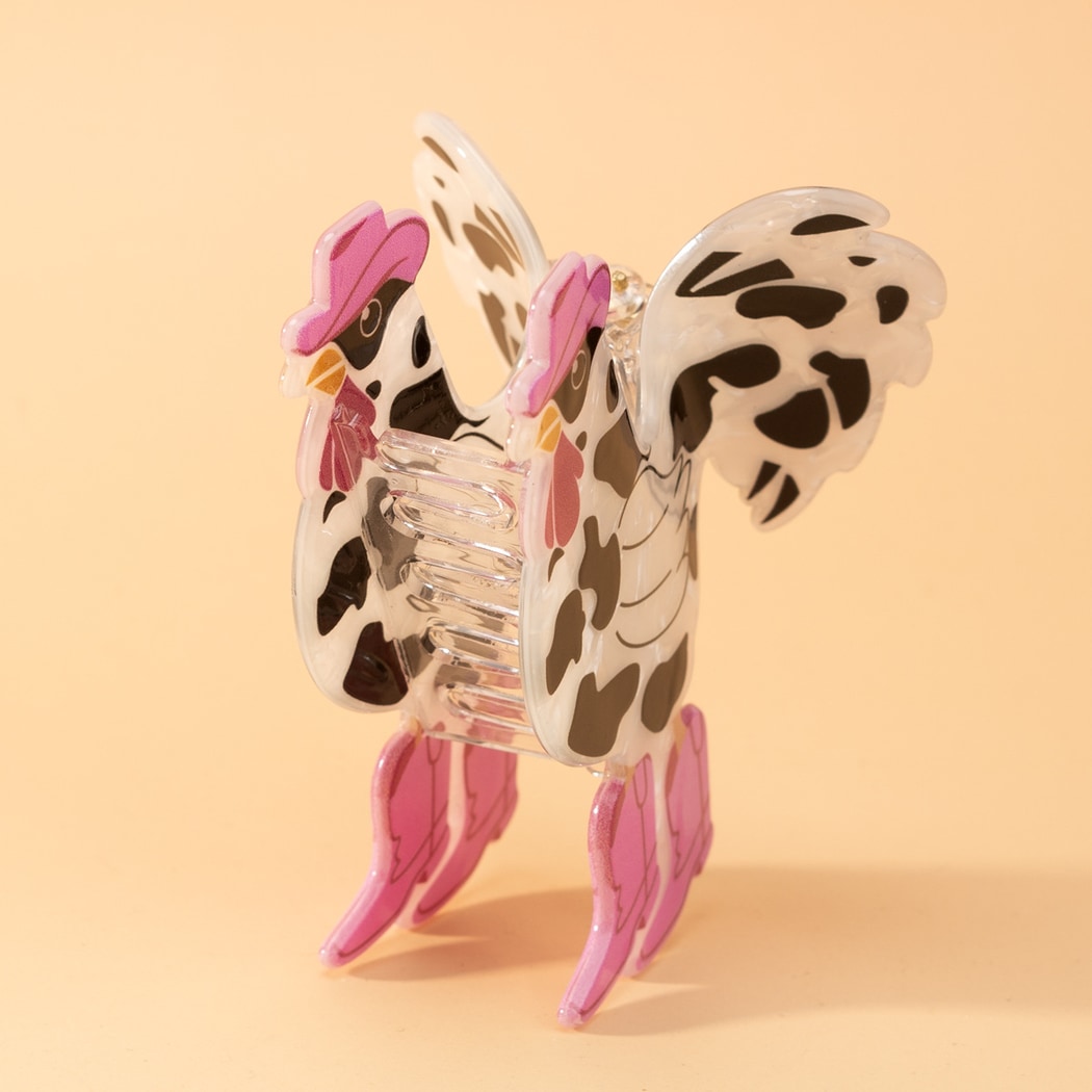 Beau - Cartoon Rooster Design Claw Clip