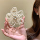 Beau - Flower Shape Beaded Decorative Claw Clip