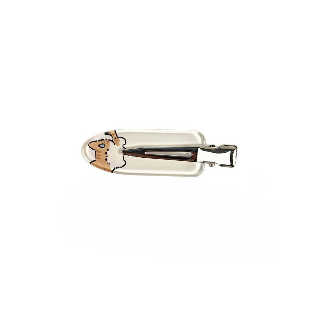 Beau - Cat Character Clear Snap Hair Clip, variant view
