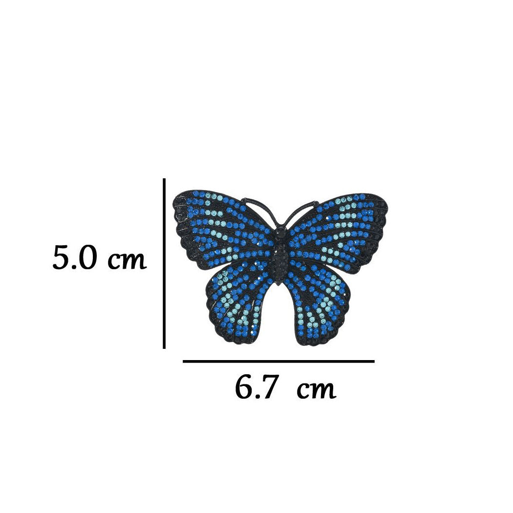 Brovia - Butterfly Dotted Wing Brooch, size reference