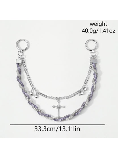 Keypus - Y2K Heart Chain Decorative Bag Charm Keychain