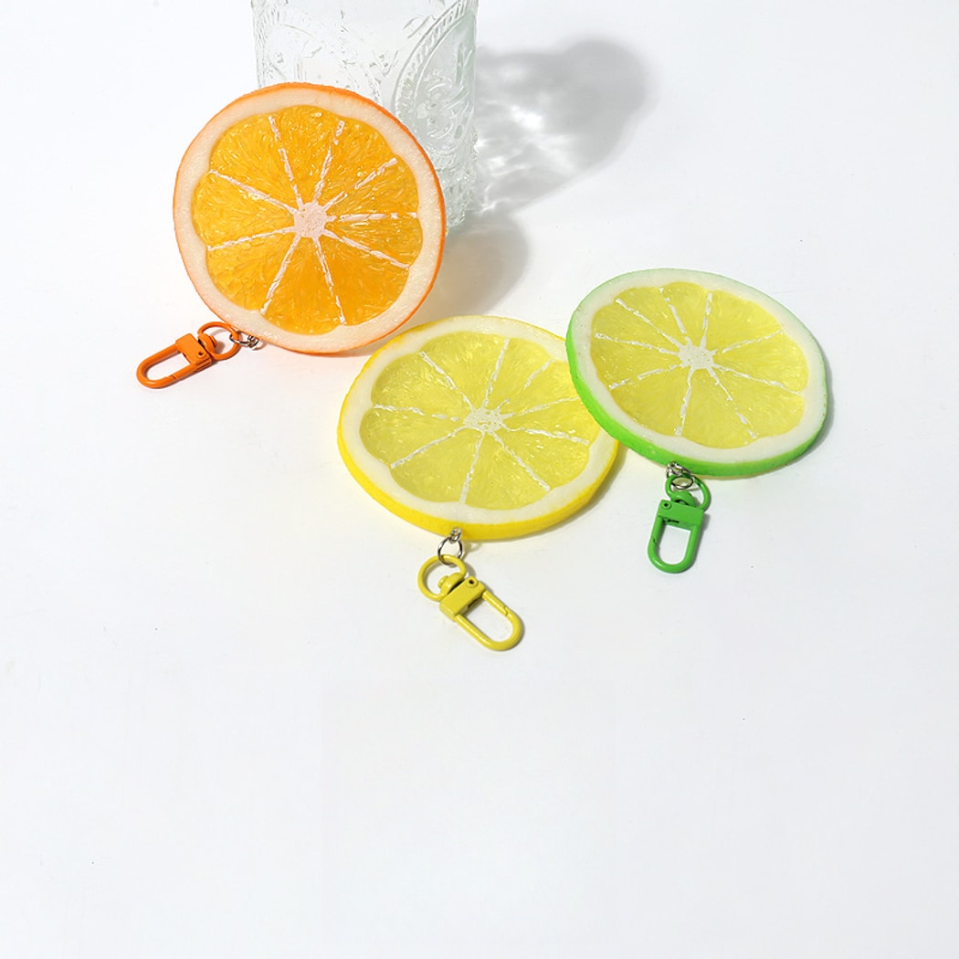 Keypus - Playful Lemon Orange Citrus Keychain