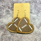 Earedge - Wooden Heart Sport Earrings
